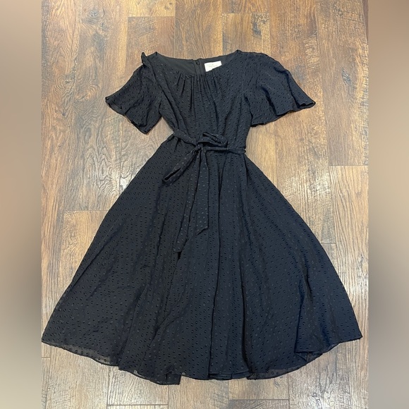 Kate Spade Spice Things Up Clip Dot Black Dress Women’s Size 00 - Picture 1 of 12